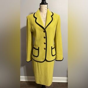 Chartreuse St. John Skirt Suit 6